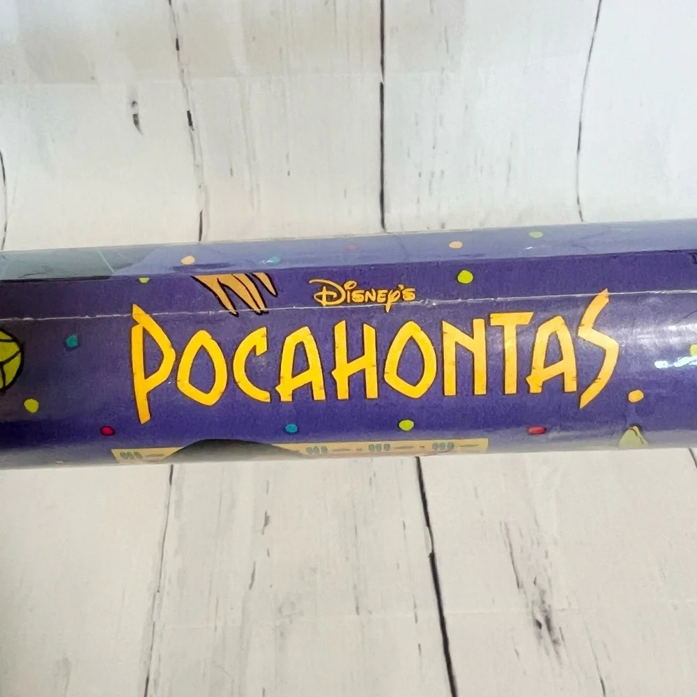 Vintage 90s Disney Pocahontas Gift Wrap Wrapping Paper Roll New and sealed